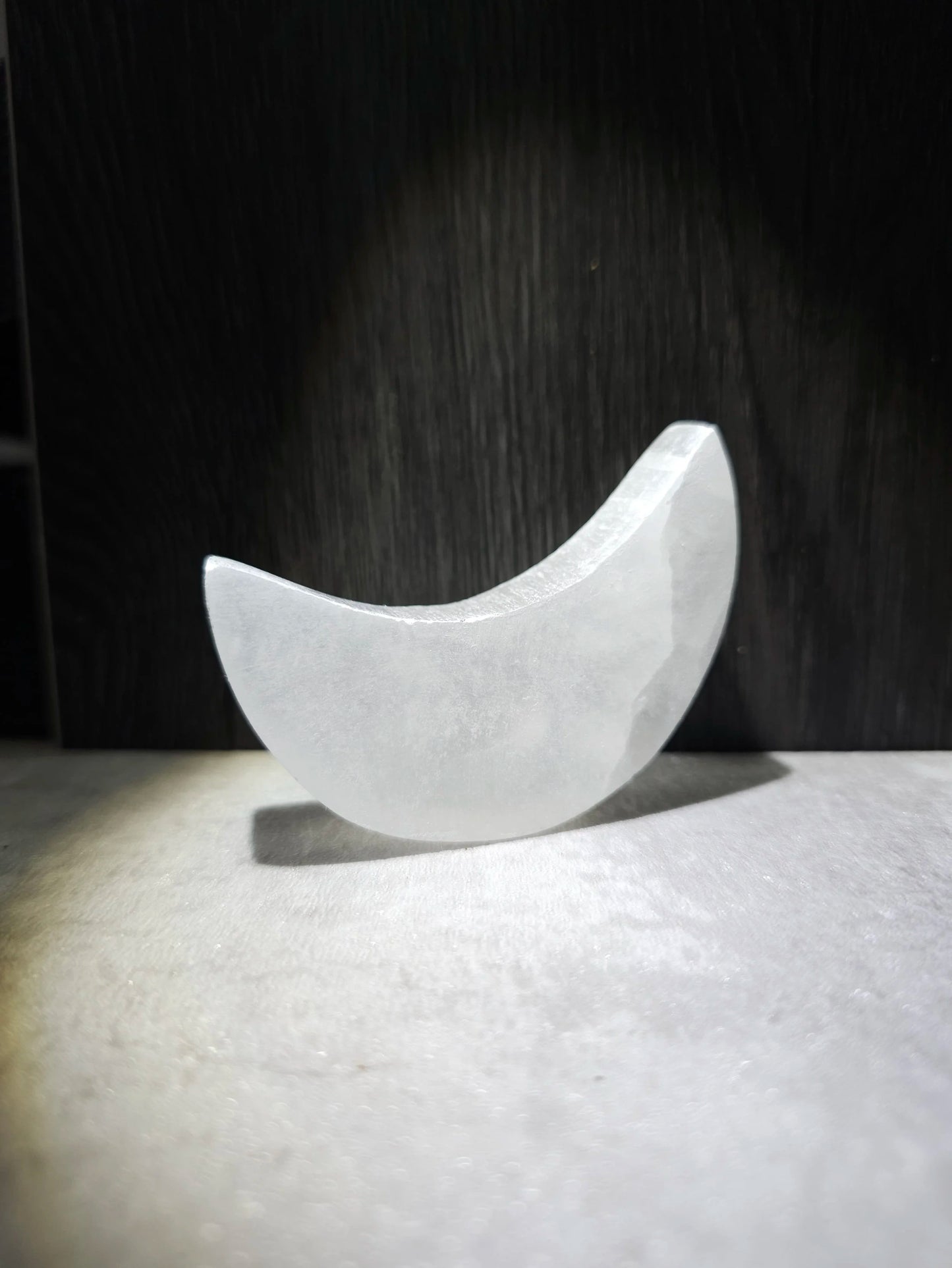 Selenite Moon Charging Plate